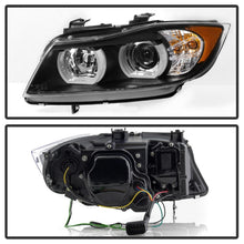 Load image into Gallery viewer, Spyder BMW E90 3-Series 06-08 4DR Headlights - Halogen Model Only - Black PRO-YD-BMWE9005V2-AM-BK