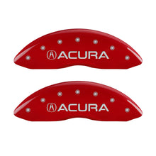 Laden Sie das Bild in den Galerie-Viewer, MGP 4 Caliper Covers Front Acura Rear MDX Red Finish Silver Characters