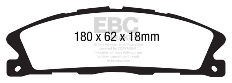EBC 13+ Lincoln MKS 3.5 Twin Turbo Redstuff Front Brake Pads