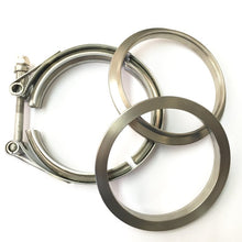 Laden Sie das Bild in den Galerie-Viewer, Ticon Industries 3.5in Titanium V-Band Clamp Assembly (2 Flanges/1 Clamp)