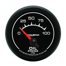 Laden Sie das Bild in den Galerie-Viewer, Autometer ES 52mm 100 PSI Short Sweep Electric Oil Pressure Gauge