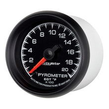 Laden Sie das Bild in den Galerie-Viewer, Autometer ES 52mm Full Sweep Electronic 0-2000 Degree F EGT/Pyrometer Gauge