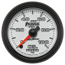 Charger l&#39;image dans la galerie, Autometer Phantom II 52mm Full Sweep Electronic 0-100 PSI Oil Pressure Gauge