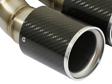 Cargar imagen en el visor de la galería, aFe Power 13-14 Porsche Cayman S / Boxster S Carbon Fiber Exhaust Tip Upgrade