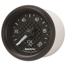 Laden Sie das Bild in den Galerie-Viewer, Autometer GT Series 52mm Mechanical 0-100 psi Oil Pressure Gauge