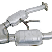 Laden Sie das Bild in den Galerie-Viewer, BBK 79-93 Mustang 5.0 Short Mid X Pipe w Catalytic Converters 2-1/2 For Automatic Long Tube Headers