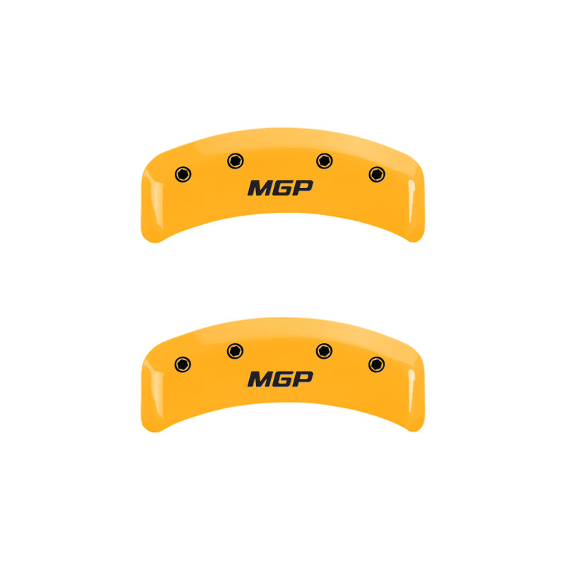 MGP 4 Caliper Covers Engraved Front & Rear MGP Yellow Finish Black Char 2006 Toyota Camry