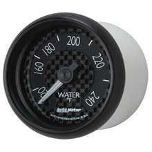 Laden Sie das Bild in den Galerie-Viewer, Autometer GT Series 52mm Mechanical 120-240 Deg F Water Temperature Gauge