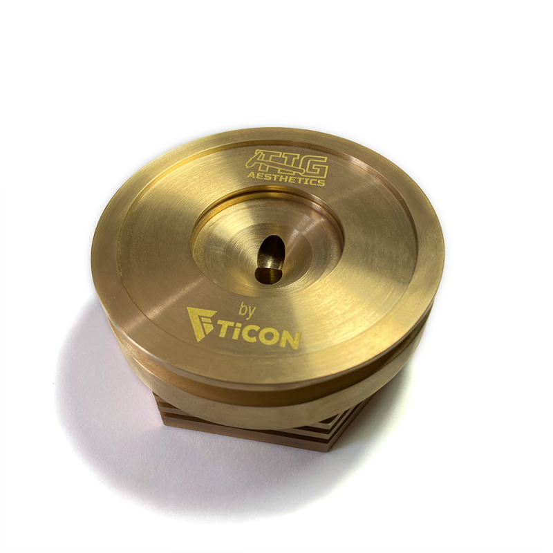 Ticon Industried Tig Aesthetics 3" Universal Vband Heat Sink w/ Purge - Tellurium Copper