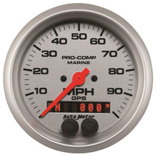 Carica l&#39;immagine nel visualizzatore di Gallery, Autometer Marine Silver 3-3/8in 100MPH GPS Speedometer Gauge