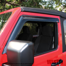 गैलरी व्यूवर में इमेज लोड करें, Westin 2018-2019 Jeep Wrangler JL Wade Slim Wind Deflector 2pc - Smoke