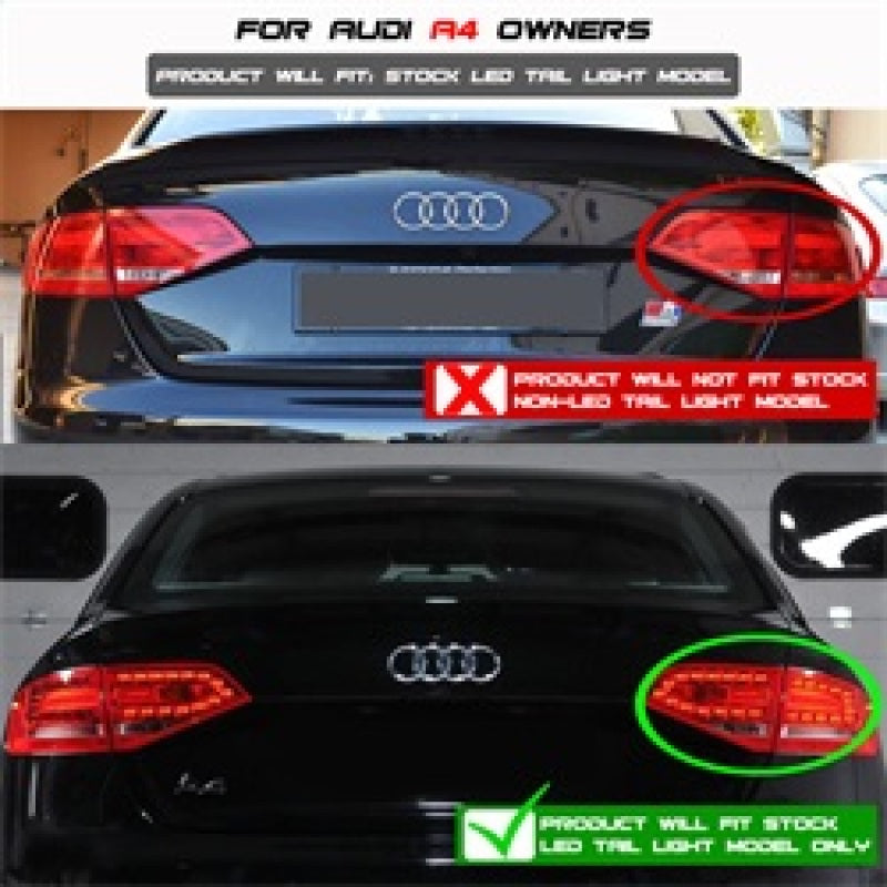 Spyder Audi A4 09-12 4Dr LED Tail Lights LED Model Only - Red Clear ALT-YD-AA409-L-LED-RC