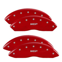 Carica l&#39;immagine nel visualizzatore di Gallery, MGP 4 Caliper Covers Engraved Front &amp; Rear MGP Red finish silver ch