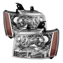 Carica l&#39;immagine nel visualizzatore di Gallery, Xtune Chevy Suburban 1500/2500 07-14 Crystal Headlights Chrome HD-JH-CSUB07-AM-C