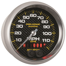 Cargar imagen en el visor de la galería, Autometer Marine Carbon Fiber Ultra-Lite 3-3/8in 120MPH GPS Speedometer Gauge