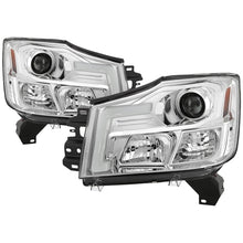 Load image into Gallery viewer, Spyder 04-15 Nissan Titan / 04-07 Nissan Armada V2 Projector Headlights - Chrome PRO-YD-NTI04-DRL-C