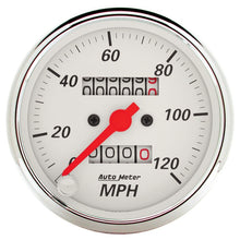 Cargar imagen en el visor de la galería, Autometer Arctic White 3-1/8in 0-120 MPH Mechanical Speedometer Gauge