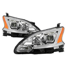 गैलरी व्यूवर में इमेज लोड करें, xTune 13-15 Nissan Sentra DRL LED Light Bar Halogen Projector Headlights - Chrm (PRO-JH-NS13-LB-C)