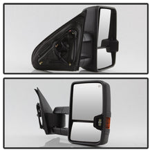 Carica l&#39;immagine nel visualizzatore di Gallery, xTune Chevy Silverado 14-16 Heated Amber LED Signal Telescoping Mirrors MIR-CSIL14S-G2-PWH-AM-SET