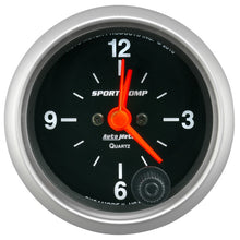 Laden Sie das Bild in den Galerie-Viewer, Autometer Sport-Comp 2-1/16in. 12 Hour Analog Clock Gauge