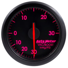 Carica l&#39;immagine nel visualizzatore di Gallery, Autometer Airdrive 2-1/6in Boost/Vac Gauge 30in HG/30 PSI - Black