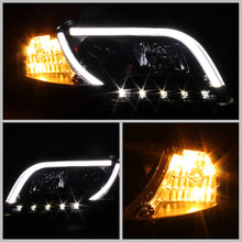 Cargar imagen en el visor de la galería, Spyder Audi A4 06-08 Projector Headlights Halogen Only - Light Tube DRL Blk PRO-YD-AA405-LTDRL-G2-BK