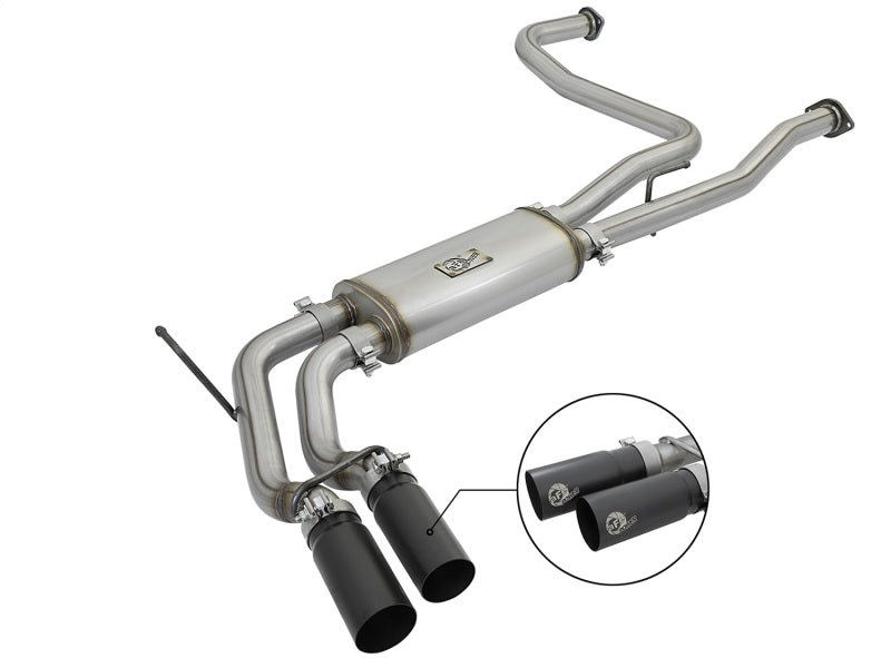 aFe Rebel Series 3in 409 SS Cat-Back Exhaust w/ Black Tips 04-15 Nissan Titan V8 5.6L