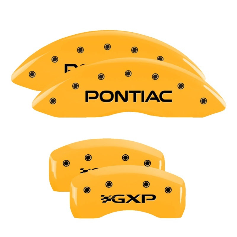 MGP 4 Caliper Covers Engraved Front Pontiac Rear Gxp Yellow Finish Blk Char 2005 Pontiac Bonneville