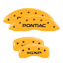 Charger l&#39;image dans la galerie, MGP 4 Caliper Covers Engraved Front Pontiac Rear Gxp Yellow Finish Blk Char 2005 Pontiac Bonneville