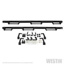 गैलरी व्यूवर में इमेज लोड करें, Westin 14-18 Chevrolet Silverado 1500 DC 6.5ft Bed HDX Stainless Drop W2W Nerf Step Bars - Tex. Blk