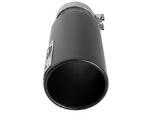 Laden Sie das Bild in den Galerie-Viewer, aFe SATURN 4S 4in SS Intercooled Exhaust Tip - Black 4in In x 5in Out x 12in L Bolt-On