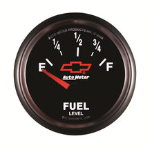 Laden Sie das Bild in den Galerie-Viewer, Autometer GM Bowtie Black 2-1/16 Fuel Level, 0-90 , Air-Core 8-18V