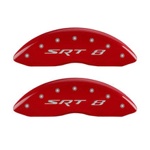 गैलरी व्यूवर में इमेज लोड करें, MGP 4 Caliper Covers Engraved Front &amp; Rear SRT8 Red finish silver ch