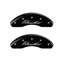 Load image into Gallery viewer, MGP 4 Caliper Covers Engraved Front &amp; Rear Prowler Black finish silver ch