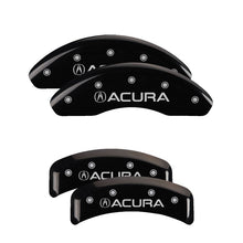 Carica l&#39;immagine nel visualizzatore di Gallery, MGP 4 Caliper Covers Engraved Front &amp; Rear Acura Black finish silver ch