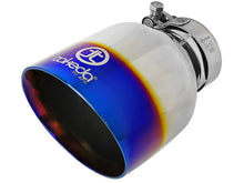 गैलरी व्यूवर में इमेज लोड करें, aFe Takeda 304 Stainless Steel Clamp-On Exhaust Tip 2.5in. Inlet / 4.5in. Outlet - Blue Flame