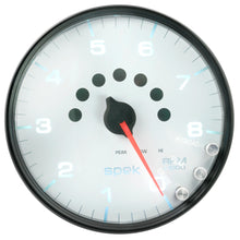 Charger l&#39;image dans la galerie, Autometer Spek-Pro Gauge Tachometer 5in 8K Rpm W/Shift Light &amp; Peak Mem White/Black