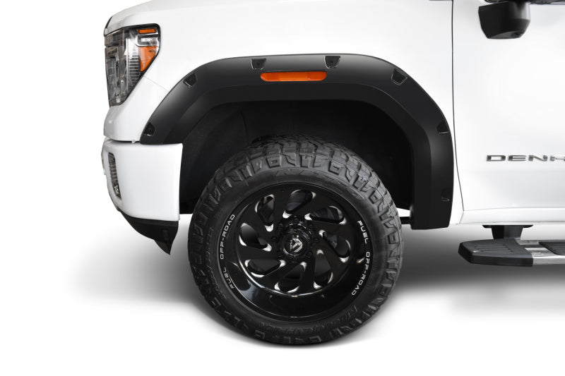 Bushwacker 20-21 GMC Sierra 2500/2500HD/3500HD Pocket Style 4pc Flare Package - Black