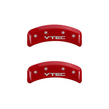 गैलरी व्यूवर में इमेज लोड करें, MGP 4 Caliper Covers Engraved Front &amp; Rear Vtech Red finish silver ch