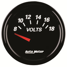 Laden Sie das Bild in den Galerie-Viewer, Autometer Designer Black II 52mm 18V Voltmeter Gauge