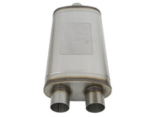 Cargar imagen en el visor de la galería, aFe MACHForce XP SS Muffler 3in Center Inlet / 3in Offset Outlet 22in L x 11in W x 6in H Body