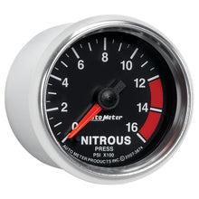 Laden Sie das Bild in den Galerie-Viewer, Autometer GS 2 1/16in. 1600PSI Nitrous Fuel Pressure Gauge