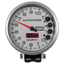 Carica l&#39;immagine nel visualizzatore di Gallery, Autometer 5 inch Ultimate III Playback Tachometer 11000 RPM - Silver