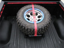 Cargar imagen en el visor de la galería, N-Fab Bed Mounted Tire Carrier Universal - Gloss Black - Red Strap