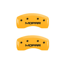 Load image into Gallery viewer, MGP 4 Caliper Covers Engraved Front &amp; Rear Mopar Yellow Finish Black Char 2001 Chrysler PT Cruiser