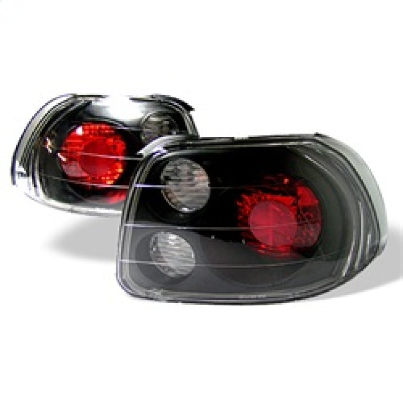 Spyder Honda Del Sol 93-97 Euro Style Tail Lights Black ALT-YD-HDS93-BK