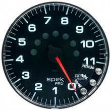 Carica l&#39;immagine nel visualizzatore di Gallery, Autometer Spek-Pro Gauge Tachometer 5in 11K Rpm W/Shift Light &amp; Peak Mem Black/Chrome