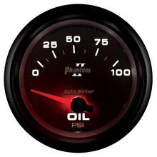 Carica l&#39;immagine nel visualizzatore di Gallery, Autometer Phantom II 2 5/8in 0-100 PSI Short Sweep Electronic Oil Pressure Gauge