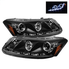 Cargar imagen en el visor de la galería, Spyder Honda Accord 08-12 4Dr Projector Headlights- LED Halo DRL Blk PRO-YD-HA08-4D-HL-BK