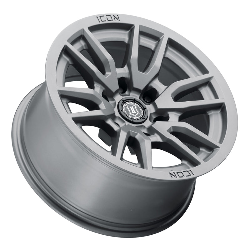 ICON Vector 6 17x8.5 6x5.5 25mm Offset 5.75in BS 93.1mm Bore Titanium Wheel